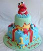 Cute baby Elmo two tier baby blue first birthday cake.jpg