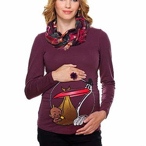 bocian baklazan My Tummy - Nowa Kolekcja - Odzież Ciążowa / Maternity Clothing www.mytummy.pl